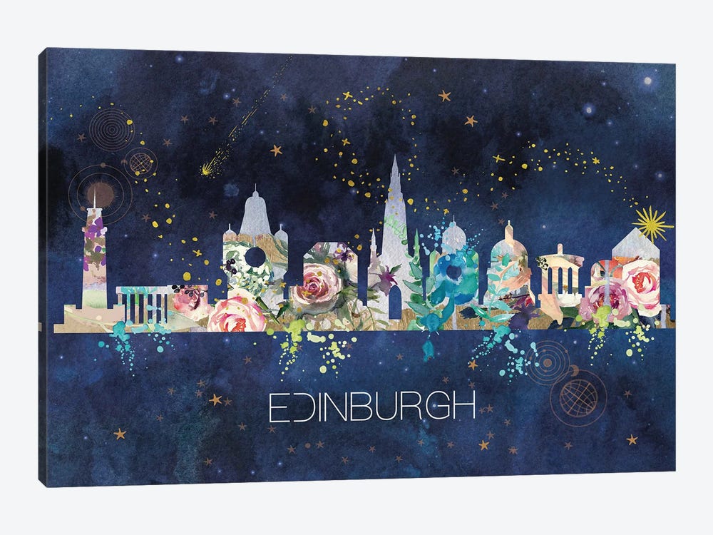Edinburgh Skyline by Natalie Ryan 1-piece Canvas Print