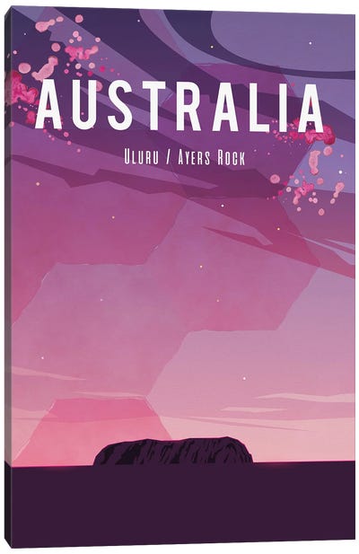 Australia Travel Poster Canvas Art Print - Natalie Ryan