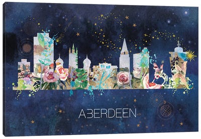 Aberdeen Skyline Canvas Art Print - Natalie Ryan