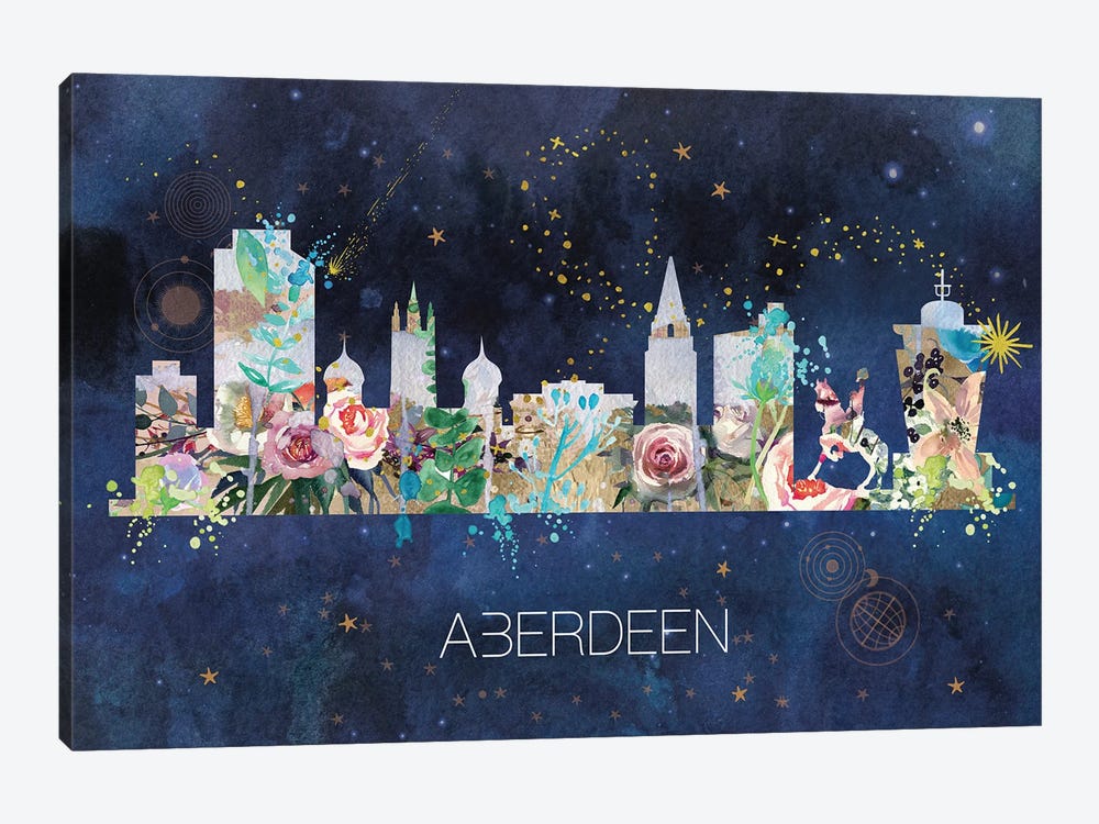 Aberdeen Skyline by Natalie Ryan 1-piece Canvas Print