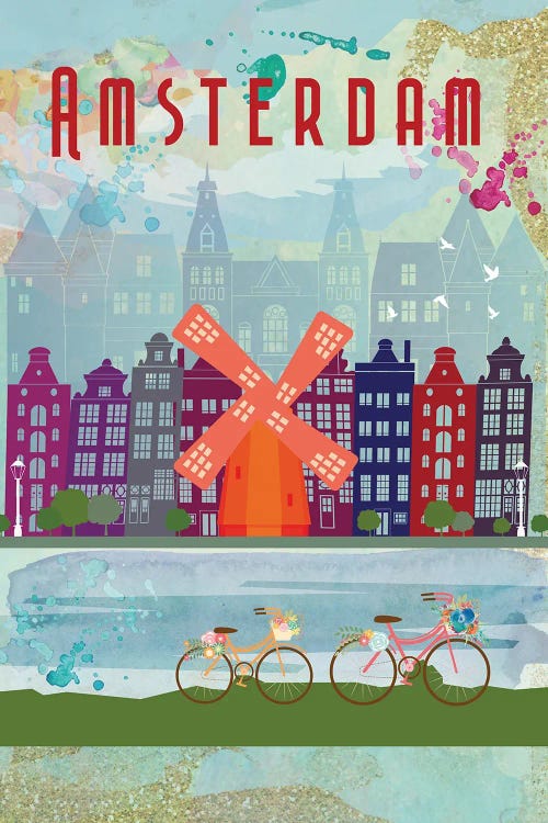 Amsterdam Travel Poster