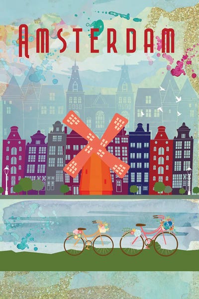 Amsterdam Travel Poster