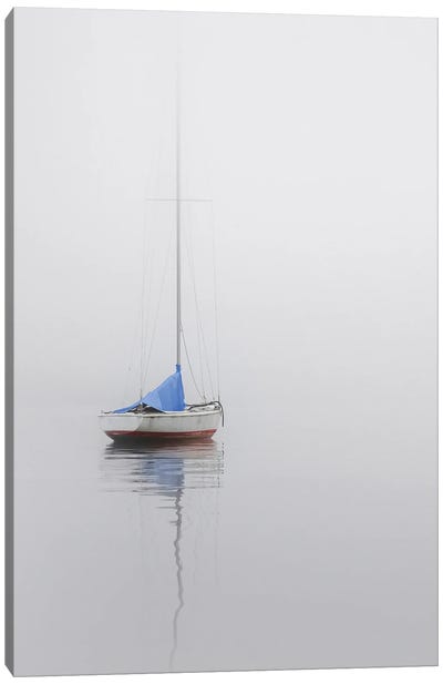 Sailboat; Red, White & Blue Canvas Art Print