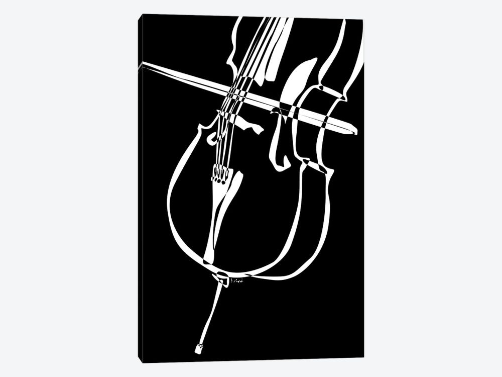 Cello Black by Nisse Corona 1-piece Art Print
