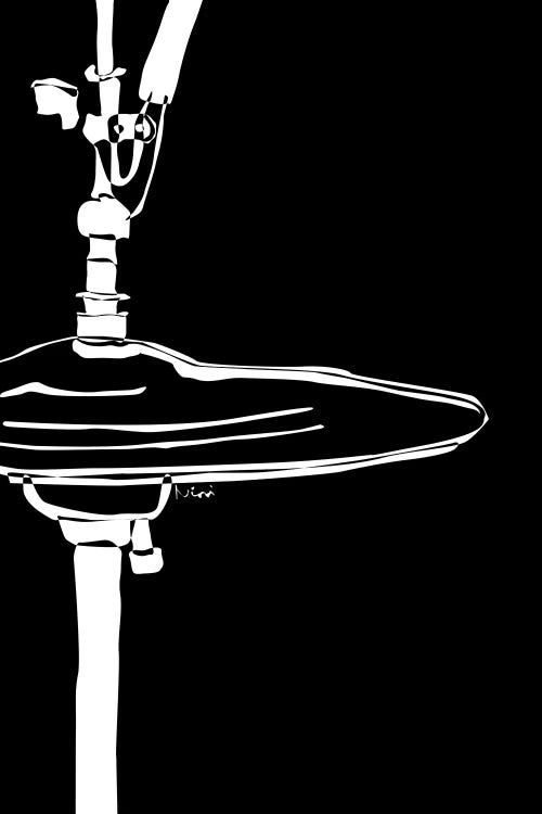 Drum Cymbal Black by Nisse Corona wall art