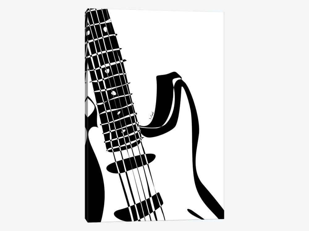 Electric Guitar White by Nisse Corona 1-piece Canvas Print
