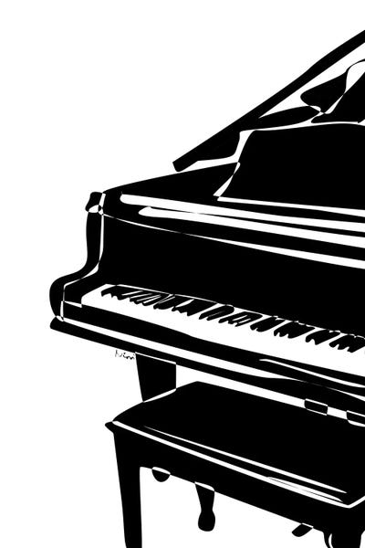 Silueta de un hombre tocando el pianoSilueta de un hombre tocando el piano  