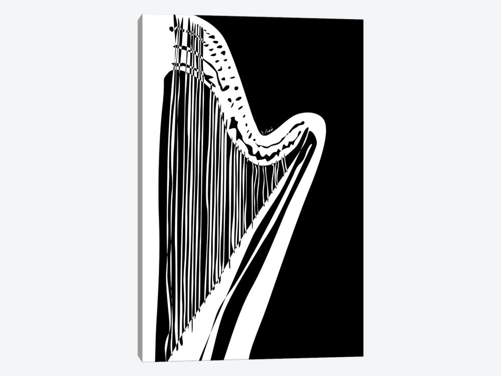 Harp Black by Nisse Corona 1-piece Art Print