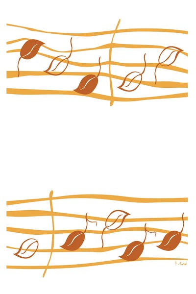 Music Notes: Leaf Note Terra by Nisse Corona