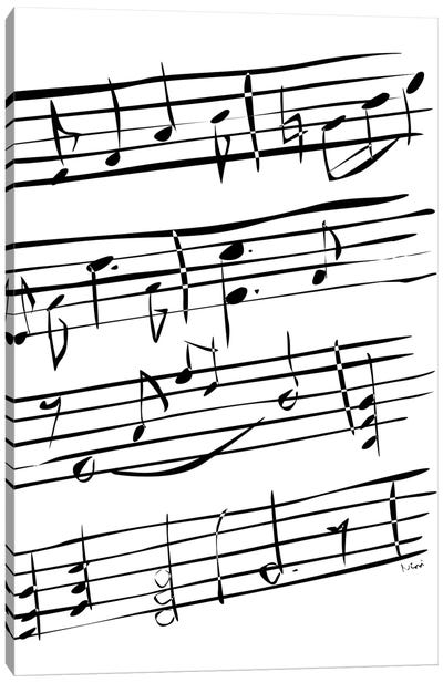 Music Notes Canvas Art Print - Musical Notes Art