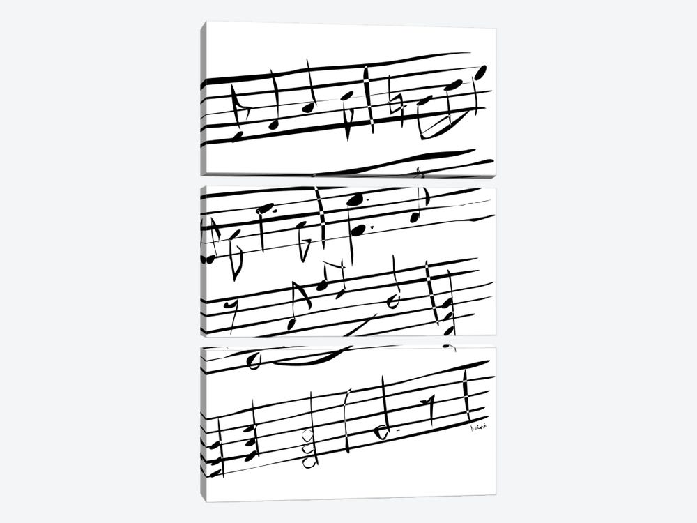 Music Notes by Nisse Corona 3-piece Canvas Art Print