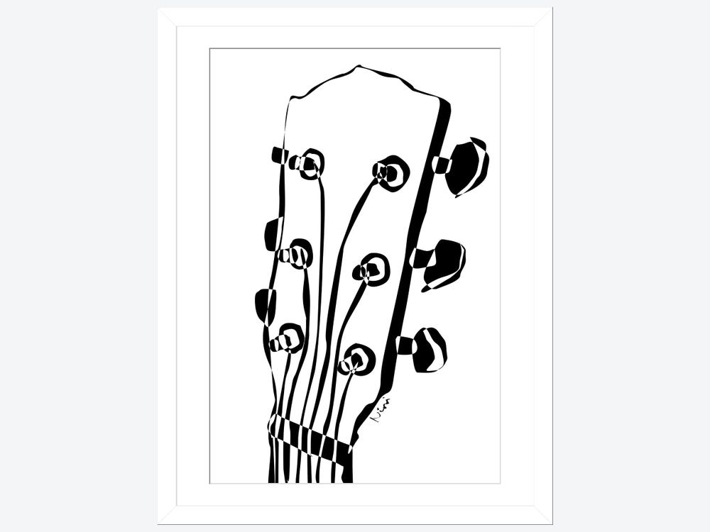 Acoustic Guitar Head Canvas Art Print by Nisse Corona | iCanvas