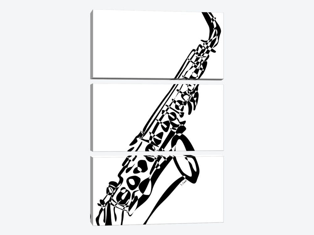 Saxophone by Nisse Corona 3-piece Canvas Print