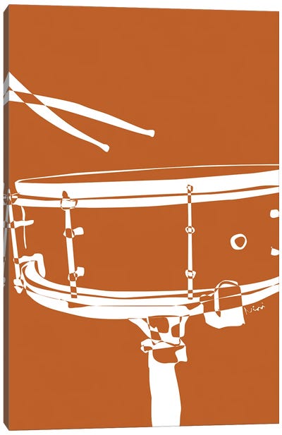 Drum Snare Terra Canvas Art Print - Drums Art