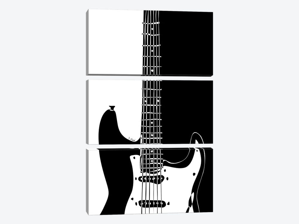 Stratocaster Guitar by Nisse Corona 3-piece Canvas Art Print