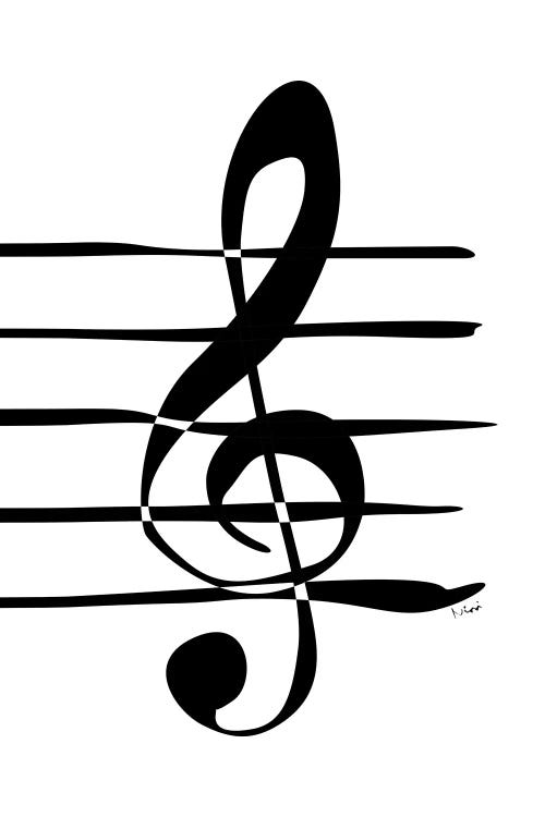 Treble Clef by Nisse Corona wall art