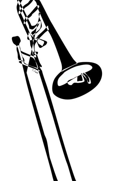 Black & White Minimalist Décor: Trombone by Nisse Corona