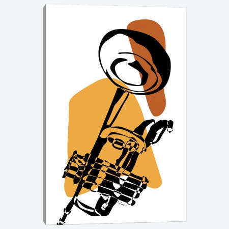 Trumpet Tenne Canvas Print #NSC54} by Nisse Corona Canvas Art