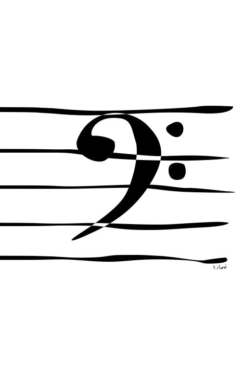Bass Clef by Nisse Corona wall art