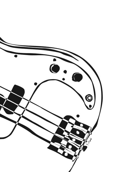 Guitars: Bass Guitar White by Nisse Corona