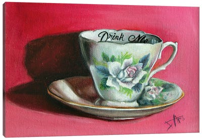 Drink Me Canvas Art Print - Tea Art