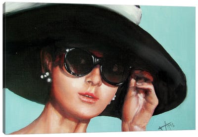 Breakfast At Tiffany'S II Canvas Art Print - Audrey Hepburn