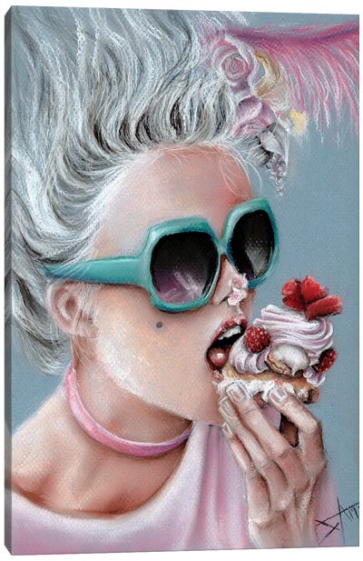 Eat Cake Canvas Art Print - Salma Nasreldin