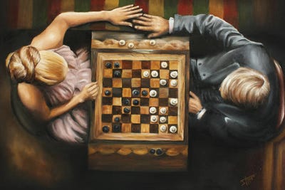 Game for two -Chess lovers 3 by Salma Nasreldin canvas print