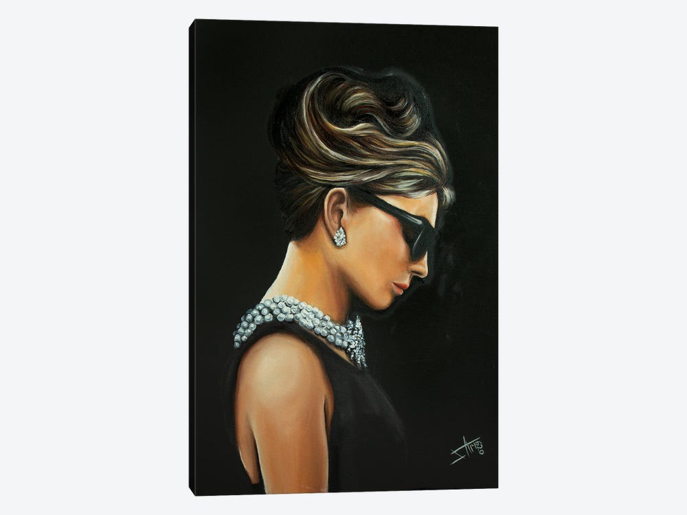 Audrey In Black by Salma Nasreldin 1-piece Art Print