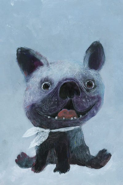 Kids Inspirational Art: Happy Dog by Natalia Shaloshvili