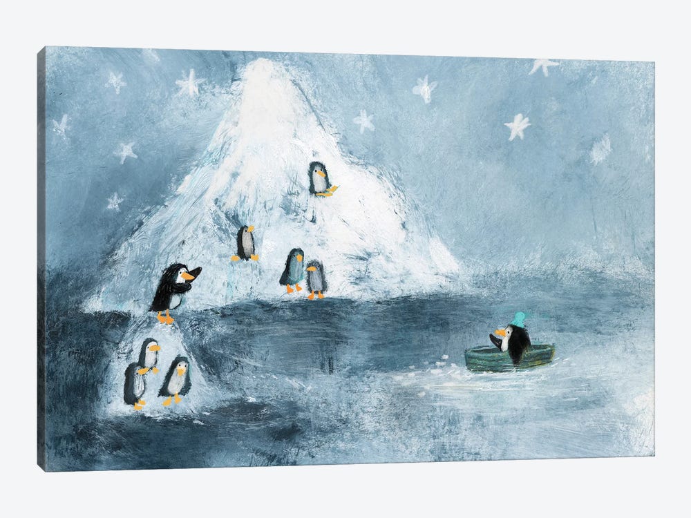 The Family Of Penguins by Natalia Shaloshvili 1-piece Canvas Art