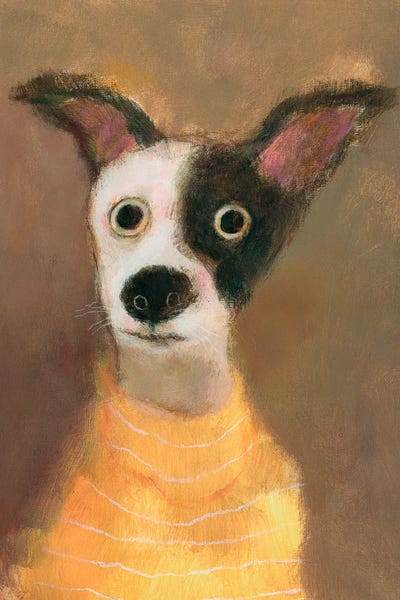 Canvas Print: Yellow Jumper by Natalia Shaloshvili