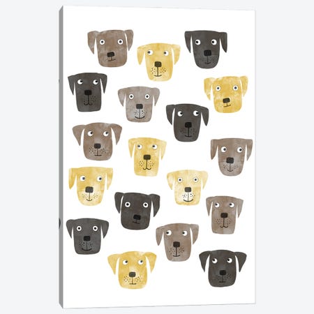 Lots Of Labrador Retriever Dogs Canvas Print #NSQ106} by Nic Squirrell Canvas Print