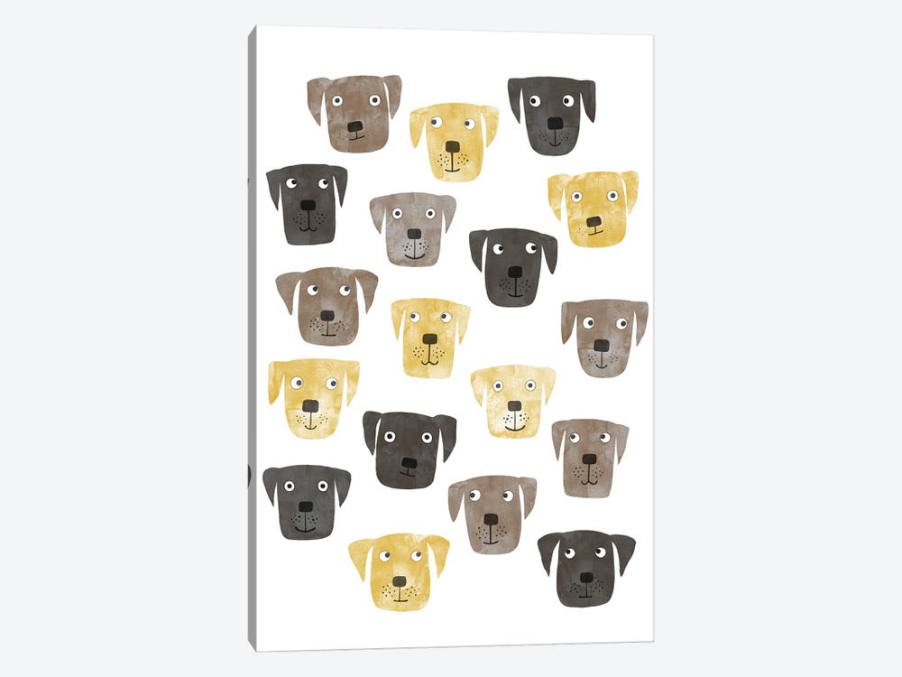 Lots Of Labrador Retriever Dogs by Nic Squirrell 1-piece Canvas Art