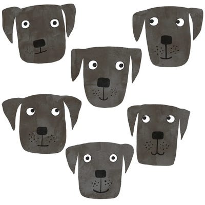 Black Labrador Retriever Dog Watercolor by Nic Squirrell framed wall art