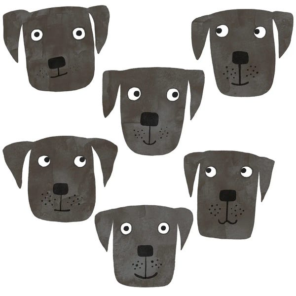 Labrador Retrievers: Black Labrador Retriever Dog Watercolor by Nic Squirrell