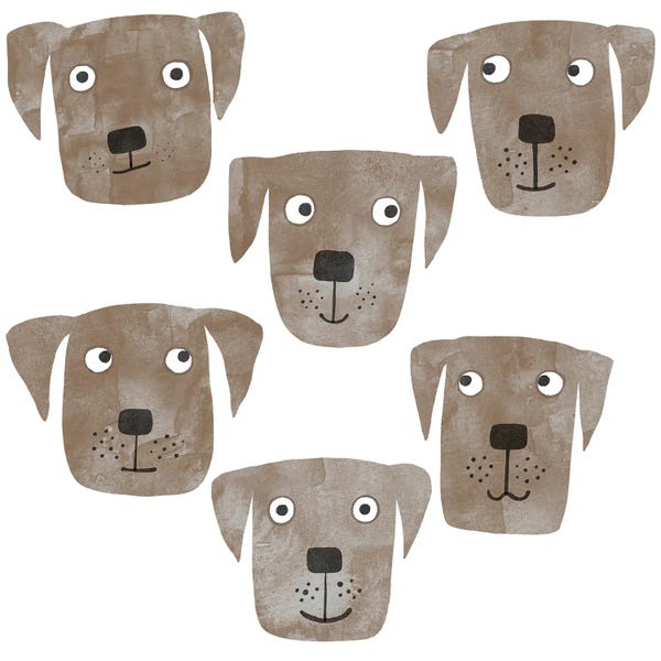 Labrador Retrievers: Chocolate Labrador Retriever Dog Watercolor by Nic Squirrell