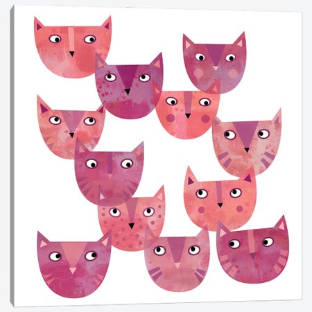 Cat Power Canvas Print #NSQ115} by Nic Squirrell Canvas Wall Art