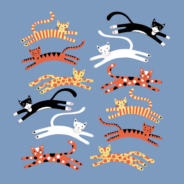 Animal Patterns: Cats Leaping by Nic Squirrell