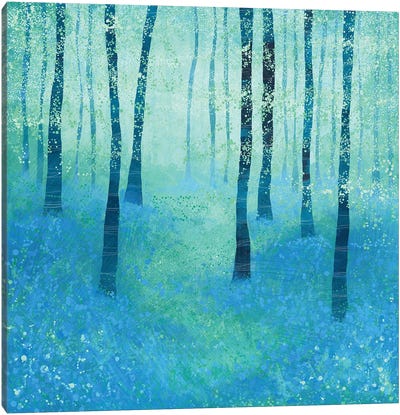 Bluebells, Challock Canvas Art Print - Nic Squirrell