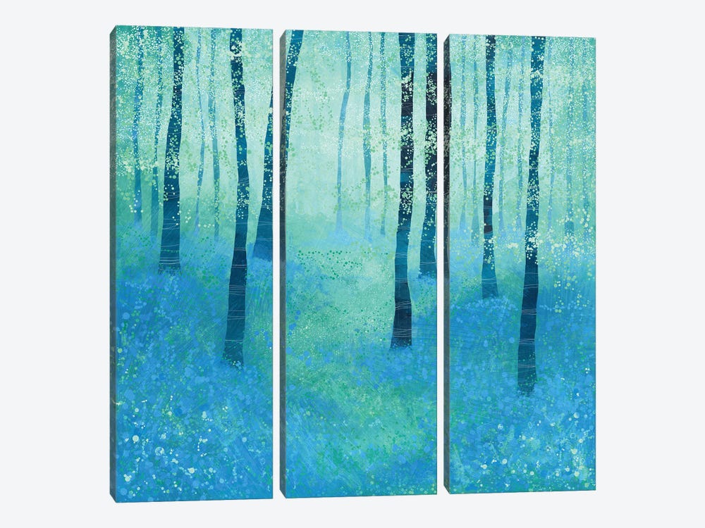 Bluebells, Challock by Nic Squirrell 3-piece Canvas Print