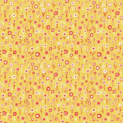 Ditsy Yellow Flowers by Nic Squirrell multi panel art