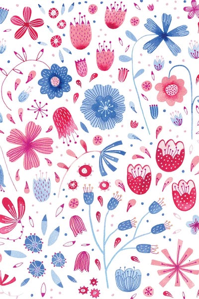 English Garden Watercolor by Nic Squirrell multi panel art