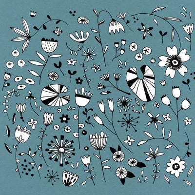 Etched Flowers by Nic Squirrell multi panel art