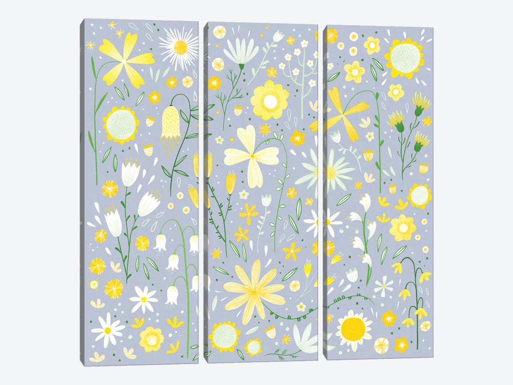 Fresh Flowers by Nic Squirrell 3-piece Canvas Wall Art