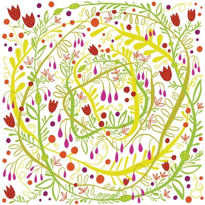 Garden Gone Wild by Nic Squirrell multi panel art