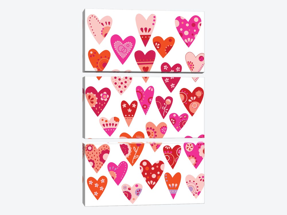 Hearts by Nic Squirrell 3-piece Canvas Artwork