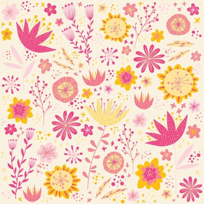 High Summer Flowers by Nic Squirrell multi panel art