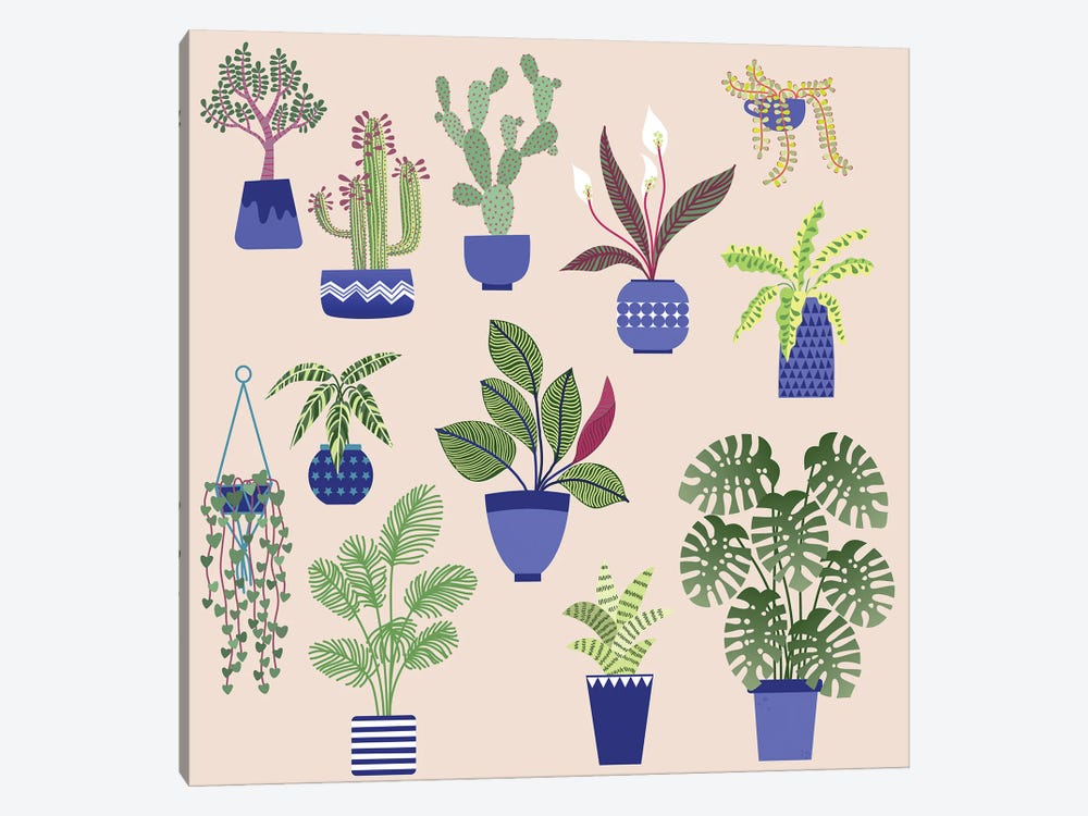 Houseplants by Nic Squirrell 1-piece Canvas Print