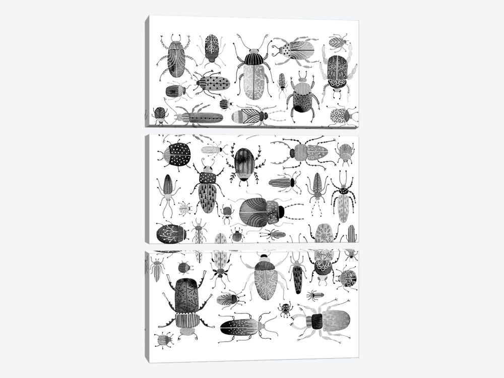 Ink Beetles by Nic Squirrell 3-piece Canvas Art